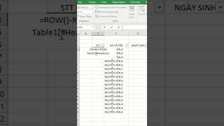 Cách đánh stt tự động trên excel #meovatvathuthuat #xh