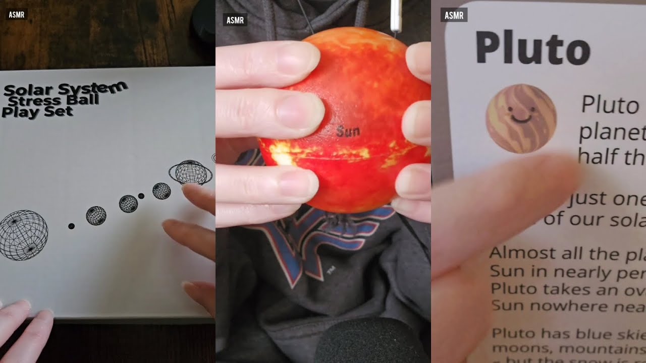 ASMR | Solar System Stress Ball Set | Featuring Space Facts (Tapping, Scratching, and Soft Spoken)