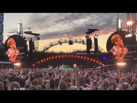Coldplay - Rocket Man - live tribute to Elton John. Gothenburg, Sweden - July 8th 2023