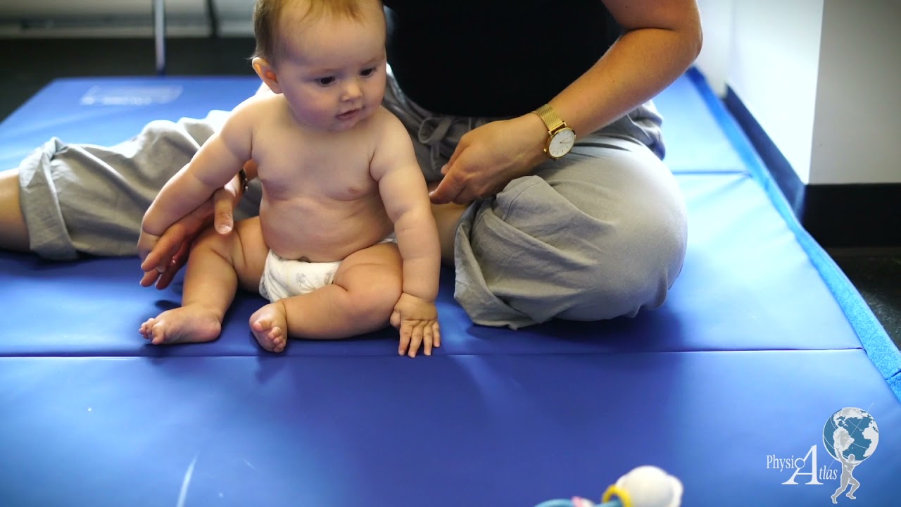 Exercice de réadaptation : Pédiatrie (Transfert assis vers ventral gauche)