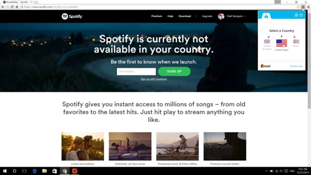 How To Make Spotify available in your country solved (HD 100%FREE) كيف