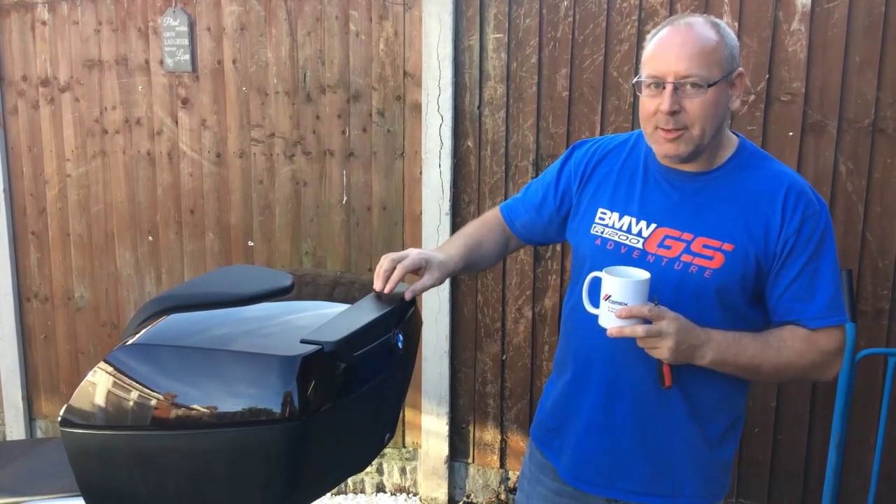 BMW R1200RT TOP BOX BLANK REMOVAL & BRAKE LIGHT FITTING Medium YouTube