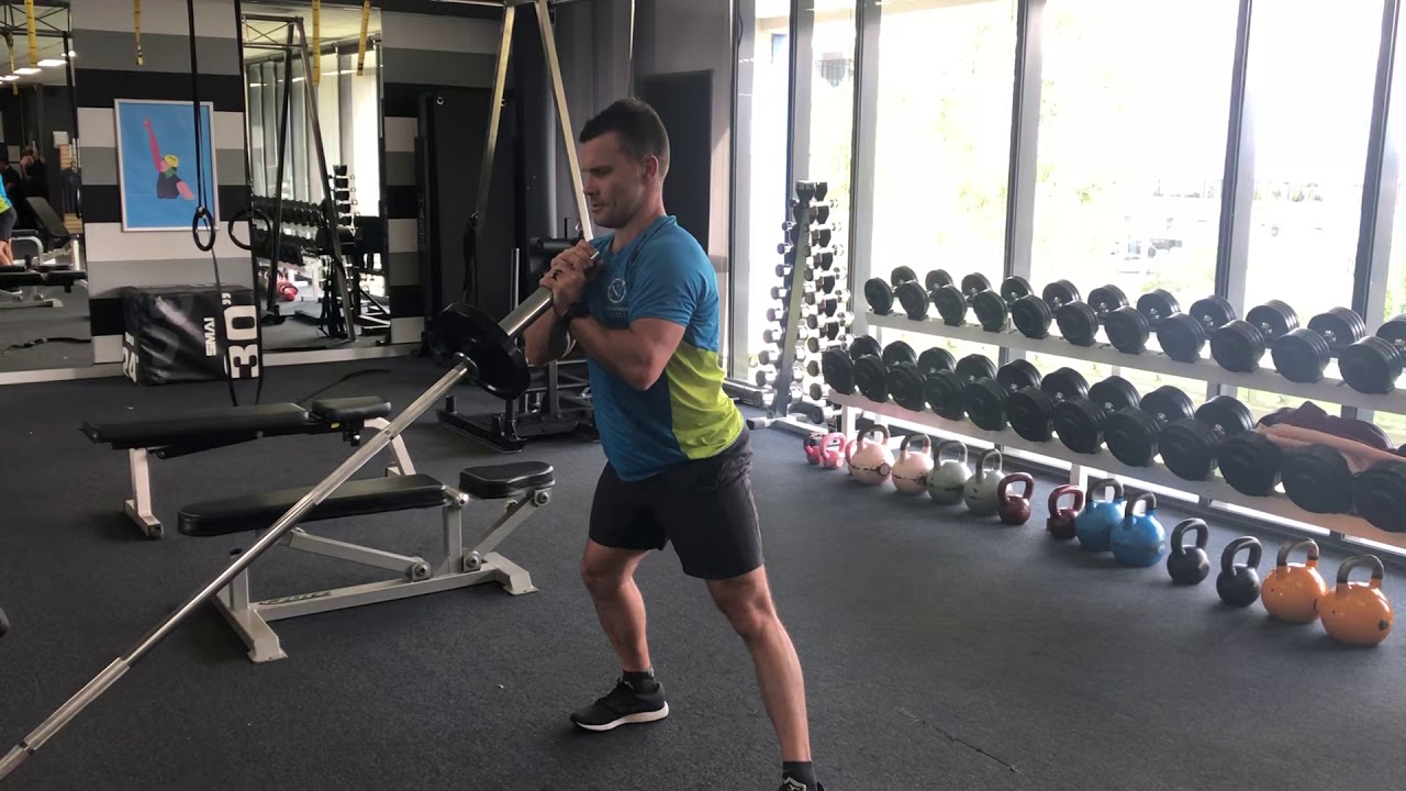 Landmine Lateral Squat - YouTube