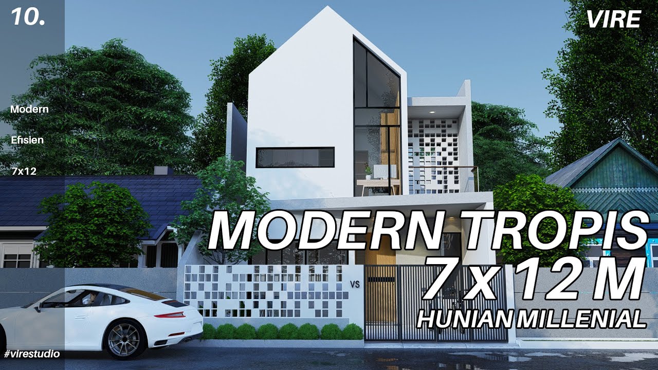  DESAIN  RUMAH  MODERN  MINIMALIS  7X12  2 LANTAI DENGAN 3 KAMAR YouTube