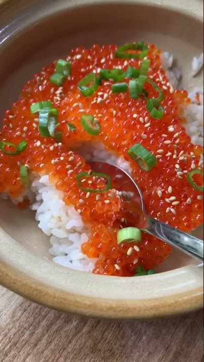 Ikura Don Buri - Salmon/Trout Roe with Rice is AMAZING! #shorts