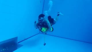 07302016 Underwater swimming with holding a SCUBA set- Yu-Chen & Cheng-Tai