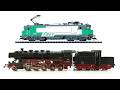 Märklin SNCF BB 422298 Electric & DB BR 050 082-7 Steam Locomotives pulling Freight Trains