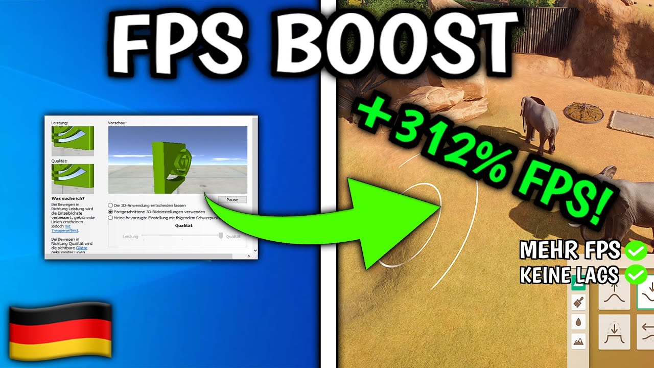 SO bekommst DU +300 FPS in Planet Zoo (FPS Boost)