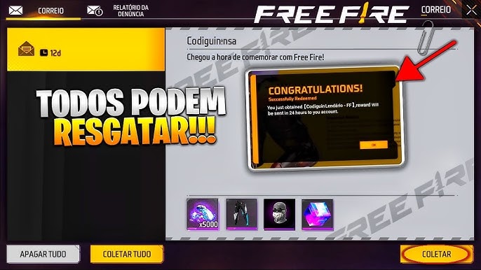 TESTEI O GERADOR DE CODIGUIN INFINITO DO FREE FIRE! FUNCIONOU