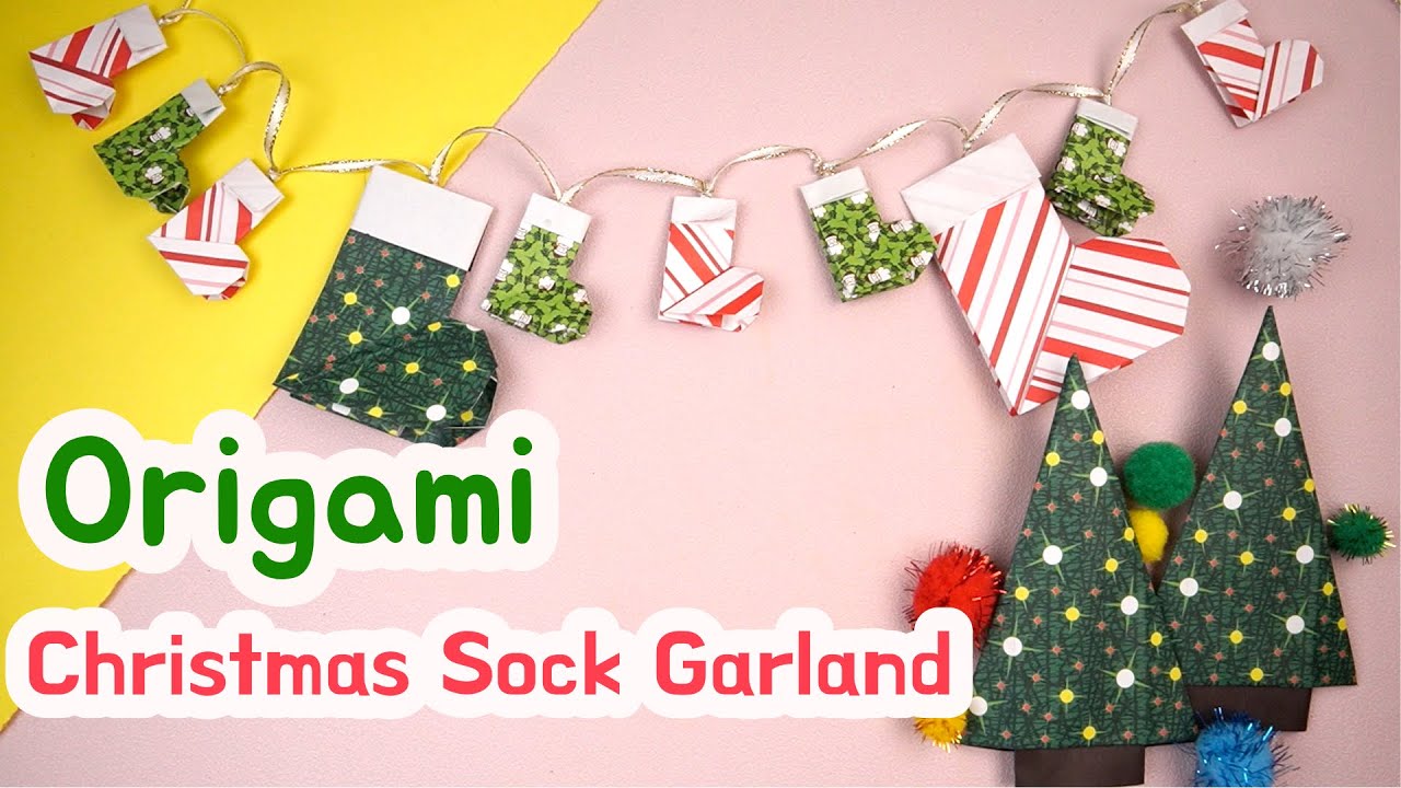 DIY Christmas Paper Garland + Socks and Mittens Cut Files - The Crafting  Nook