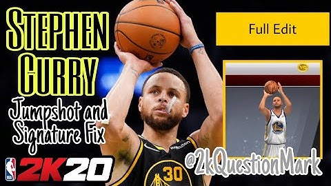 Stephen Curry Jumpshot and Signature Fix (Full Edit) Nba 2k20 Mobile @2kQuestionMark