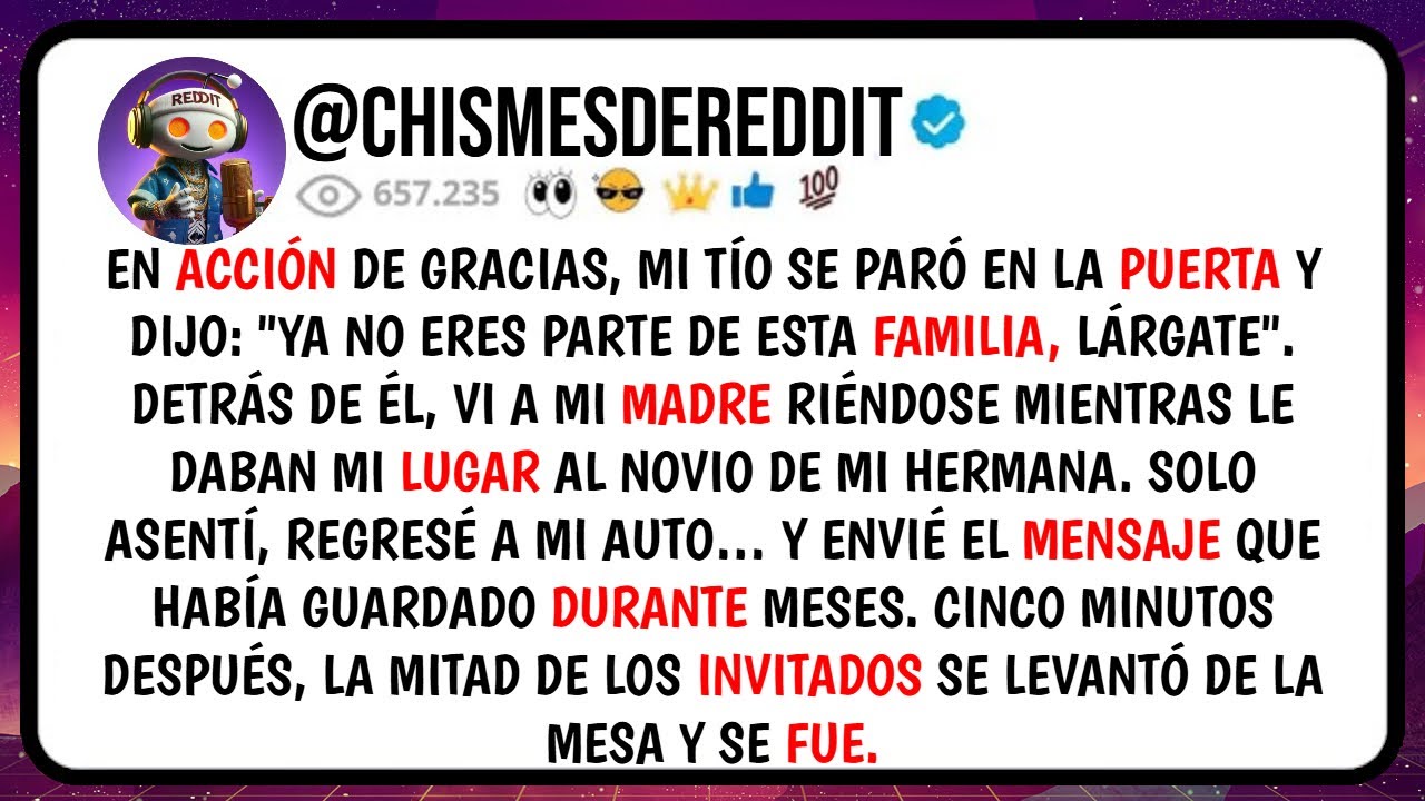 En ACCIÓN de Gracias Mi TÍO Se Paró en La PUERTA y Dijo 