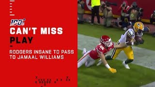 Rodgers Throws Insane TD Pass to Back of End Zone!