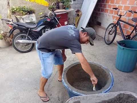 vaso de cimento com caixa d'água de 100 litros muito fácil de fazer