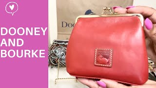 DOONEY AND BOURKE LARGE FRAME COIN PURSE VS PATRICIA NASH SAVENA CLUTCH SLG WrIstlet DOONEY KISSLOCK