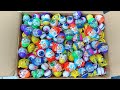 Surprise eggs unboxing  lots of surprise eggs and kinder joy fun  asmr