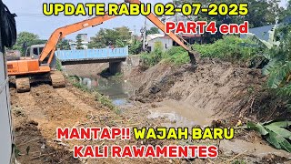 MANTAP!! EXCA ANGKAT LUMPUR DAN TANAH LEBARKAN KALI RAWAMENTES || NORMALISASI KALI #dedimulyadi