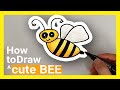 HOW TO DRAW A CUTE BEE | EASY STEP BY STEP