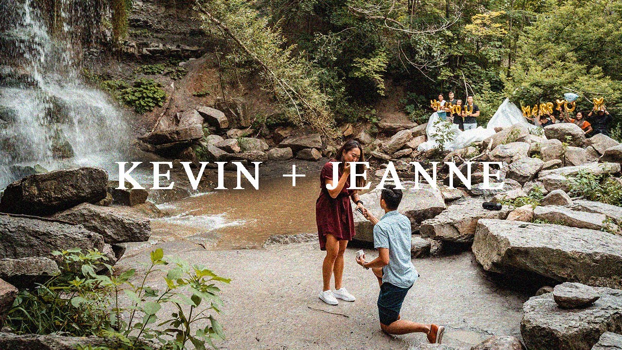 Romantic Surprise Waterfall Proposal - Kevin and Jeanne