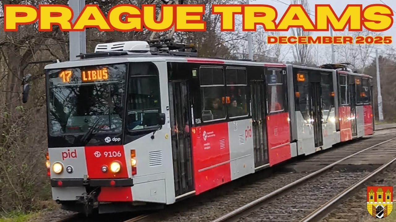 Beautiful PRAGUE TRAMS 🚊 in December 2025 - 4K