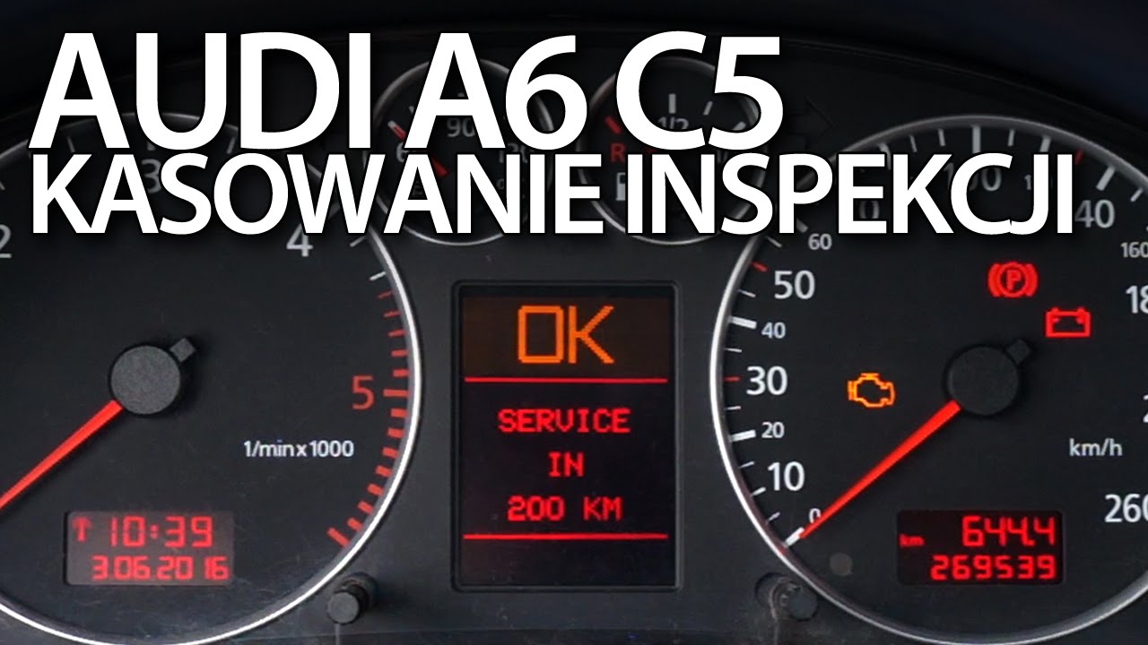 Kasowanie inspekcji serwisowej w Audi A6 C5 (przegląd