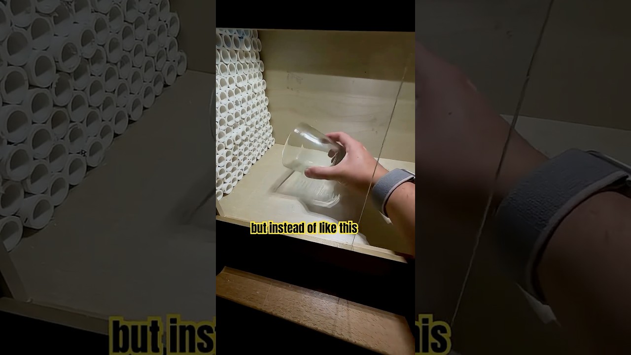 what happens to a cup on its SIDEWAYS in a wind tunnel?