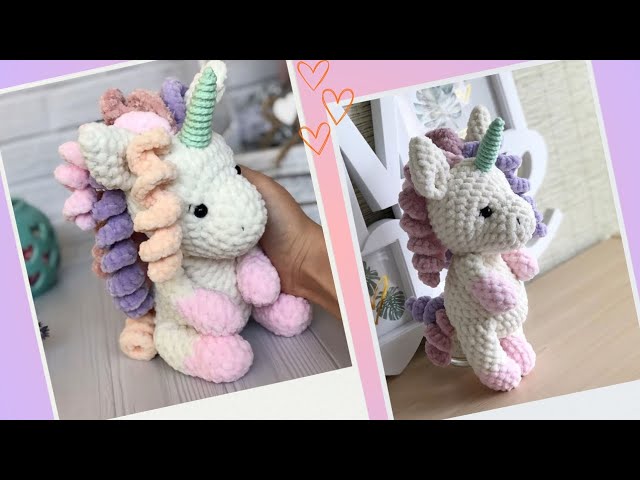 Unicorn plush amigurumi Crochet pattern by Creations by Jamie M