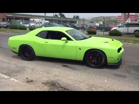 2015 Challenger Hellcat 1st Tazer Line Lock test burnout - YouTube