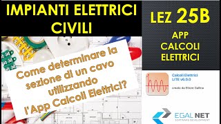 25b-IMPIANTI ELETTRICI -app Calcoli Elettrici. Determinare la sezione di un cavo, caduta di tensione screenshot 2