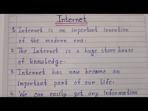 10 Lines On Internet In English | Essay On Internet | Easy Sentences About The Internet | Internet