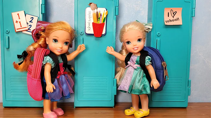 New School year ! Elsa & Anna toddlers are not in the same class - Barbie - new teachers  & students