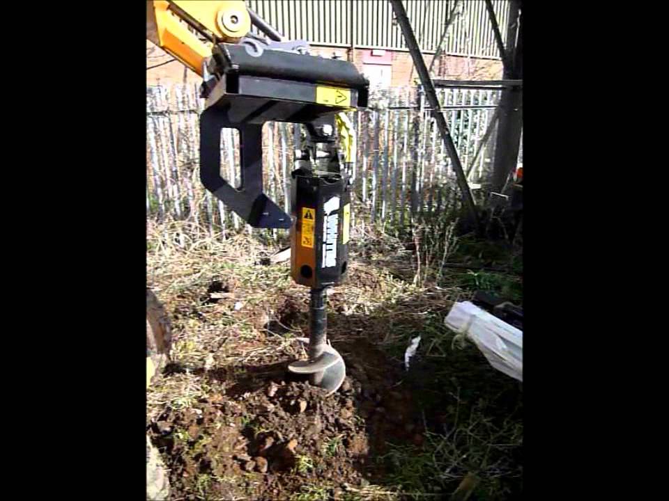 EARTH AUGER SKID STEER YouTube