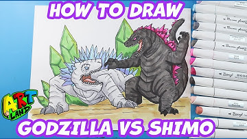 How to Draw Godzilla vs Shimo | Godzilla x Kong