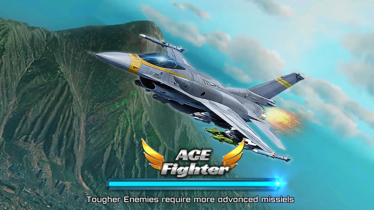 ACE Fighter game play video,how to complete lv up mission 