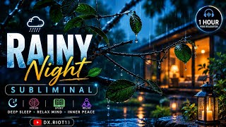 Rainy Night Subliminal  | Deep Sleep, Study, Relaxation &amp; Peaceful Mind (1 Hour)