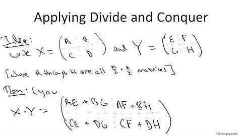 3.3   Strassens Subcubic Matrix Multiplication Algorithm