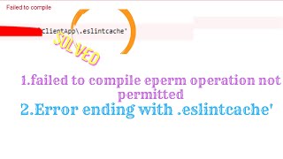 unable to open react project | react project not running