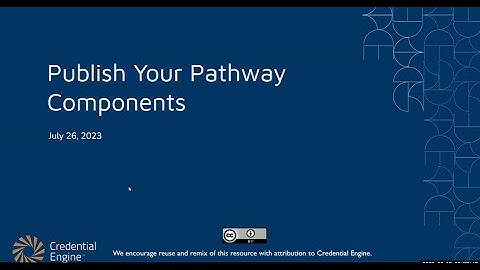Credential Registry Pathway Builder: Publish Your Pathway Components