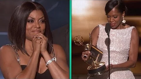 Taraji P. Henson Freaks Out Over Regina King's Emm...