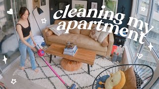 Cleaning my MESSY apartment! (productive vlog)