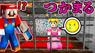 【ゲーム遊び】ピーチ姫が牢屋につかまる！ マリオが助けにいくマインクラフト【アナケナ&ママケナ】Minecraft