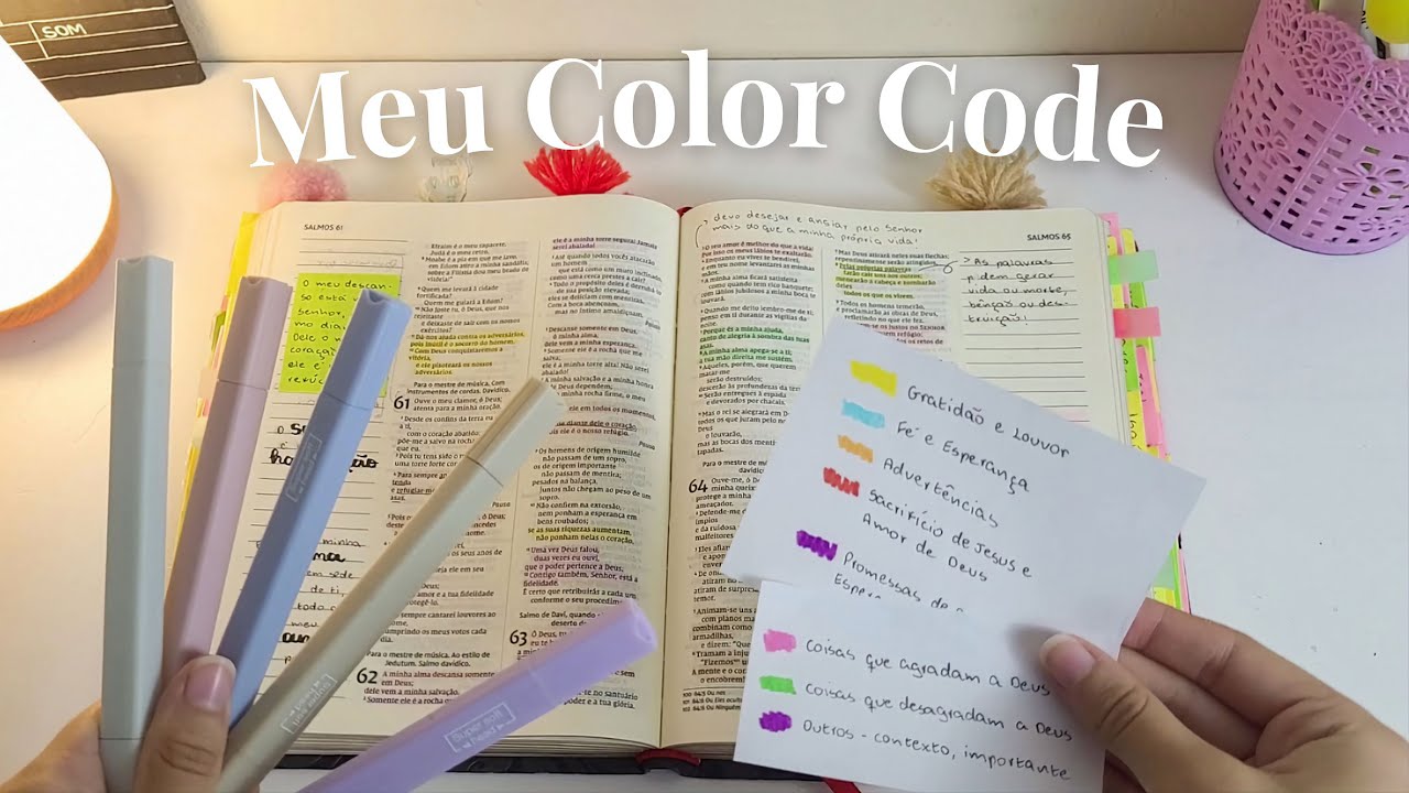 Como eu marco minha Bíblia + Ideias de Color Codes - YouTube