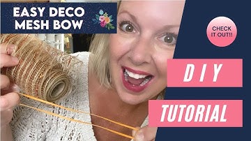 How to Make an Easy Mesh Bow (for a Wreath)