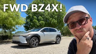 I Drive The Electric Toyota bZ4X Front Wheel Drive For The First Time!