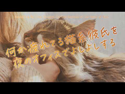 [For Women] Headpatting My Tired Tsundere Cat-Like Boyfriend at the Office at Night [ASMR Roleplay]