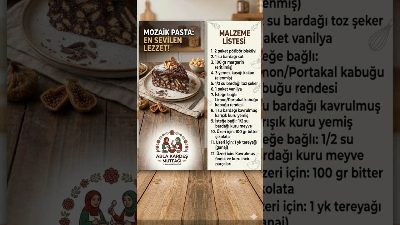 ANİDEN GELEN MİSAFİRE KURTARICI! 🆘 Şipşak Mozaik Pasta Tarifi.#evyapımı #pratiktatlitarifleri#viral