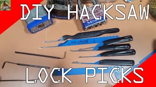 DIY Lockpicks - Funky hacksaw blade design.