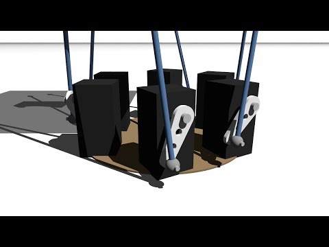 Six-axis 6DOF Stewart motion platform simulation