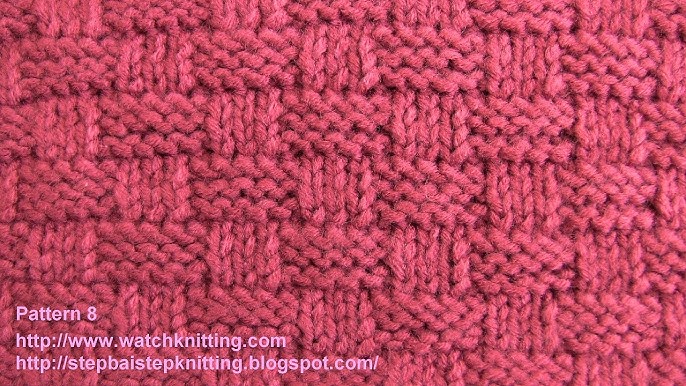 Herringbone Stitch) - Free Knitting Patterns - Stitch 20 