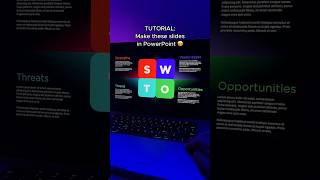 How to design a SWOT slide 🥵🫶🏼 #PowerPoint #design #tutorial screenshot 2